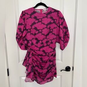 RHODE Fuchsia and Black Mini Dress